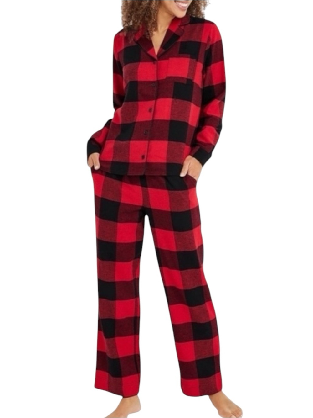 MAURICES NWT Buffalo Plaid Flannel Pajama Set in Red/Black Size XL — SUPER COMFY